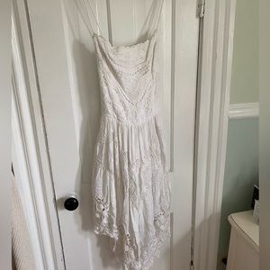 Free People White Corset Summer Dress